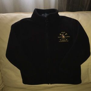 GUC Ralph Lauren Boys Black Fleece Jacket Size 5
